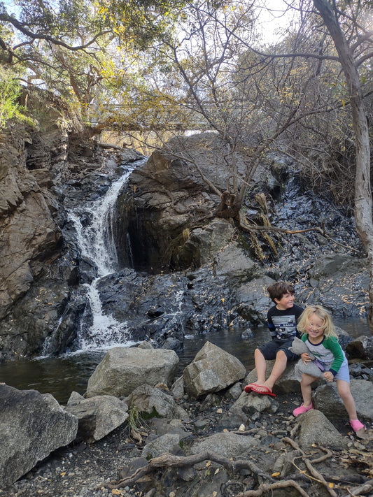 Reservoir Canyon Trail waterfall in San Luis Obispo county on California's central coast